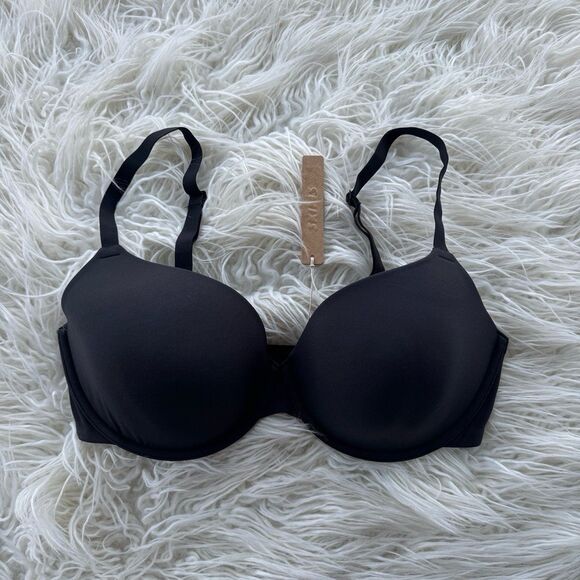 Skims Fits Everybody T-shirt Bra Onyx Size 36DD - Picture 2 of 8